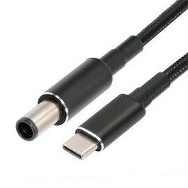 NFHK USB-C 100W 20V Input to DC 7.4 * 5.0mm PD Power 65W Output Charge Cable Support QC PD Type-C Compatible with HP-Laptop