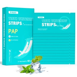 Y-Kelin Teeth Whitening Strips Teeth Whitening Kit, Safe for Enamel, Anti Slip Whitening Strips 21 Treatments 42 PCS Fast-Acting and Visible Results