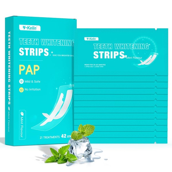Y-Kelin Teeth Whitening Strips Teeth Whitening Kit, Safe for Enamel,