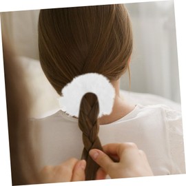Vaguelly 10pcs Furry Hair Ties for Women Elastic Ponytail Holders Soft Plush Scrunchies Hair Accessories for Girls