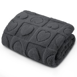 Luciphia Small Dog Blanket Washable Pet Bed Cover Soft Fluffy Puppy Blanket with Premium Fleece Cozy Calming Cat Blankets for Indoor Cats Grey 30x20 inch