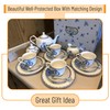 BTaT- Blue Dream Tea Set, Tea cups (8oz), Tea Pot