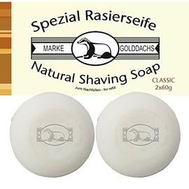 Golddachs Classic Shaving Soap, Pack of 2, 2 x 60 g