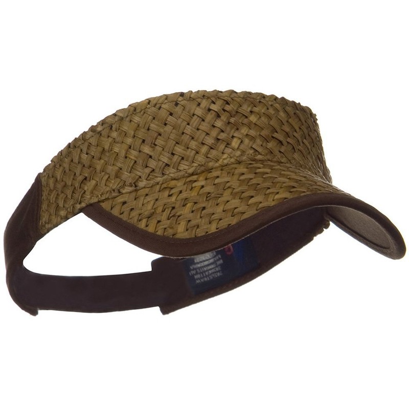 Wholesale Straw Trucker Visor (Brown/Brown) - 21860