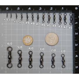 Piscorush 50/100Pcs Fishing Barrel Swivels Stainless Swivels Brass Black Nickel Saltwater Freshwater Swivels Leaders Line Hook Connector Fishing Tackle (Black Nickel, Size #9_40lb, 100pcs)