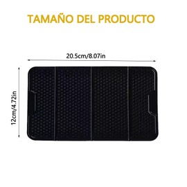 WADY Soporte Antideslizante para Tablero de Auto - Organizador Plegable Multiuso para Teléfonos, Llaves, Gafas y Cartera - Accesorio de Coche Compacto y Práctico