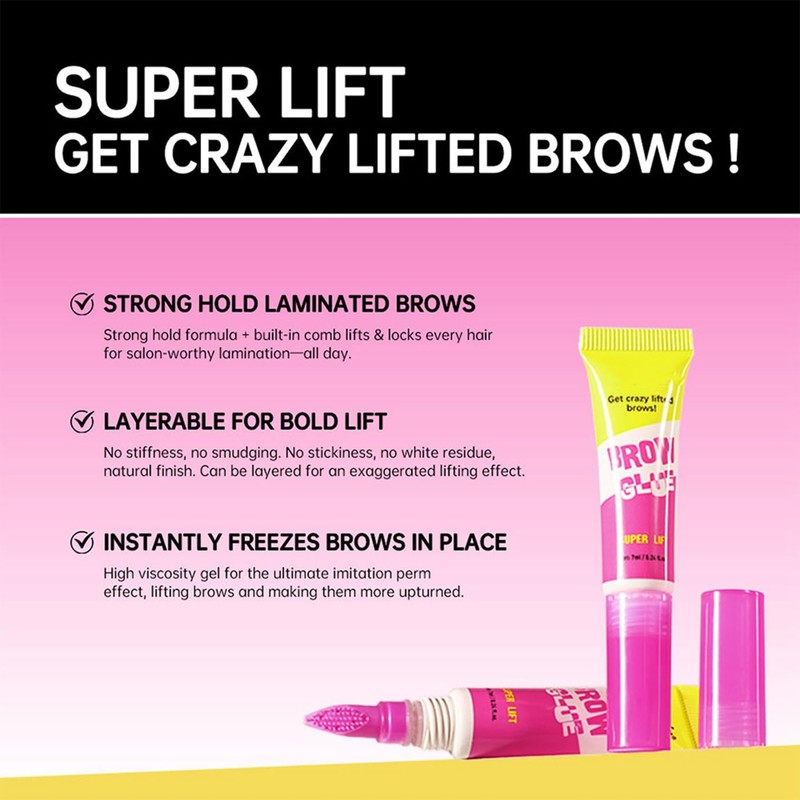 Brow Lamination Gel with Styling Comb - Clear Brow Gel