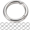 Tofficu 15pcs Key Rings - Metal Keychain Rings Keyring Ring