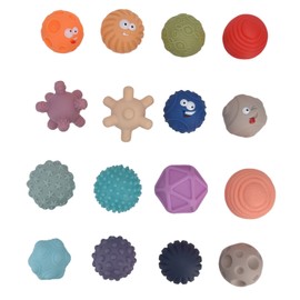 16pcs Baby Sensory Balls Textured Soft Massage Stress Relief Squeeze Ball Toy for Toddlers Infant Above 6 Month
