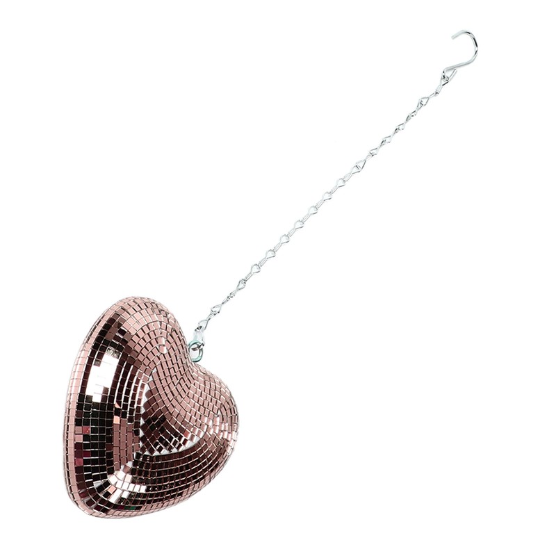 Heart Shaped Mirror Ball Shiny Decorative Reflective Mirror Ball Ornament
