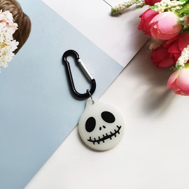 ZOEAST(TM) 2Pack Jack Cartoon Cute Soft Silicone AirTag Holder AirTags Case 2021 Keychain Ring Scratch-Resistant Protective Case Cover AirTags with 2 PCS AirTag Shell (2Pack Jack)