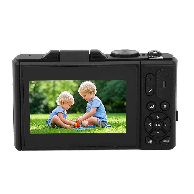 5K Digital Camera, 18X Zoom Retro Mirrorless Camera with 3