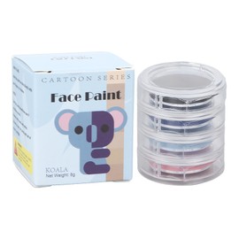 Face Body Paint 4 Colors Hypoallergenic Makeup Face Painting Palette for Christmas Party 1.2oz Koala