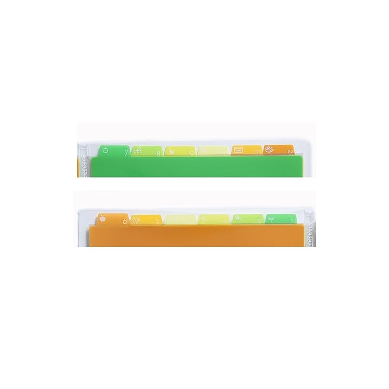 Cainz Gekcan File A5E Green Household Book, 12 Pockets, Monthly