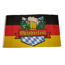 MWS German Bavarian Oktoberfest Octoberfest Beer Festival Flag 3'x5' House Banner Grommets Double Stitched Fade Resistant Premium Quality