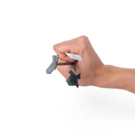 1" State Mini Steel Branding Irons Kit for Hats, Wood Burning, DIY Beginner Adult Crafts Bullet Points - MADE IN THE USA (1 ct, 14" Hand-Forged Handle)…