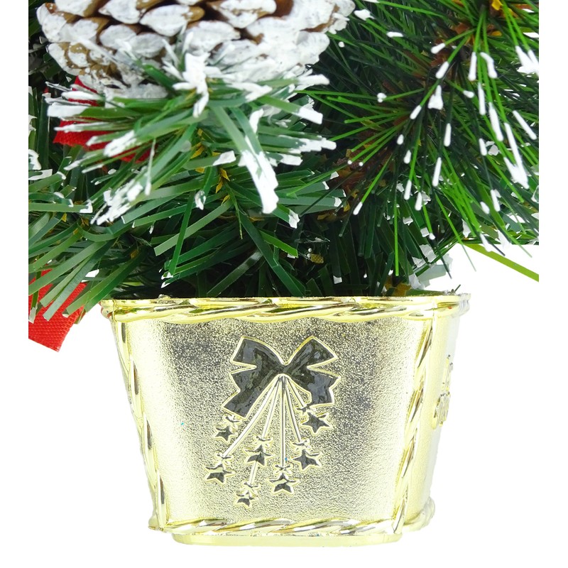 Christmas Concepts® 30cm (12") Frosted Christmas Tree With Red Decorations