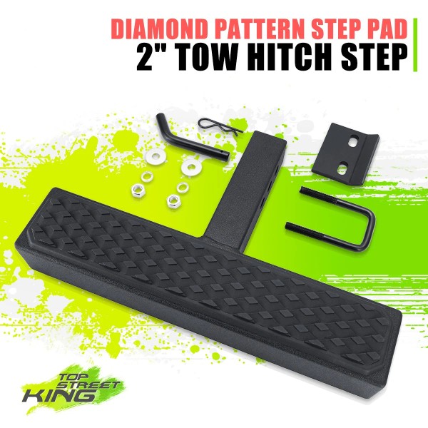 Top Street King 18.5" Diamond Pattern Tow Hitch Step Bar