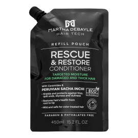 MARTHA DEBYALE HAIR TECH Rescue  Restore Acondicionador Pouch. Restauracin, con Sacha Inchi Peruano, 450 ml.                                          
