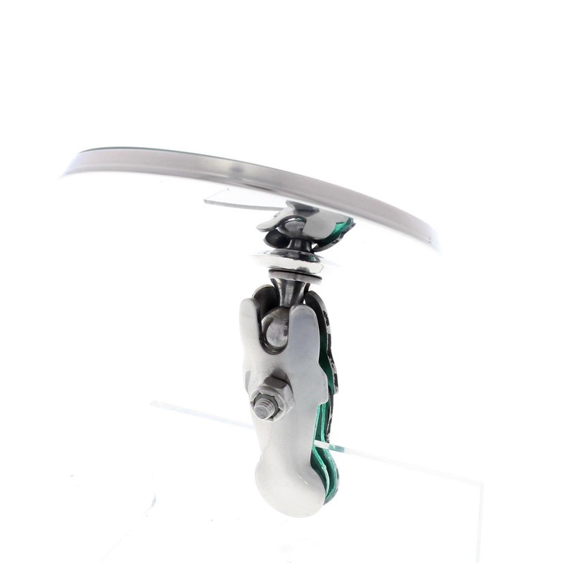 Clamp-On Stainless Window Wind Wing Rear View Mirror, 3.5 Inch