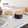KOOK TIME Ceramic Sugar Bowl with Bamboo Spoon and Lid