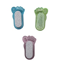 3 Pack Foot Pumice and Nail Brush - Assorted Colors