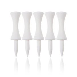 ECADDIE White Plastic Castle Golf Tees (100 Pack)
