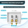 Seelink Washing Machine Outlet Box, Double Drains, Single Lever, 1/2