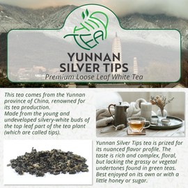Yunnan Silver Tips White Tea Loose Leaf - Premium Tea from Yunnan, China (Silver Tips - White, 300g)