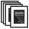 VCK 16x20 Picture Frame 4 Pack, Black Wood Poster Frame,