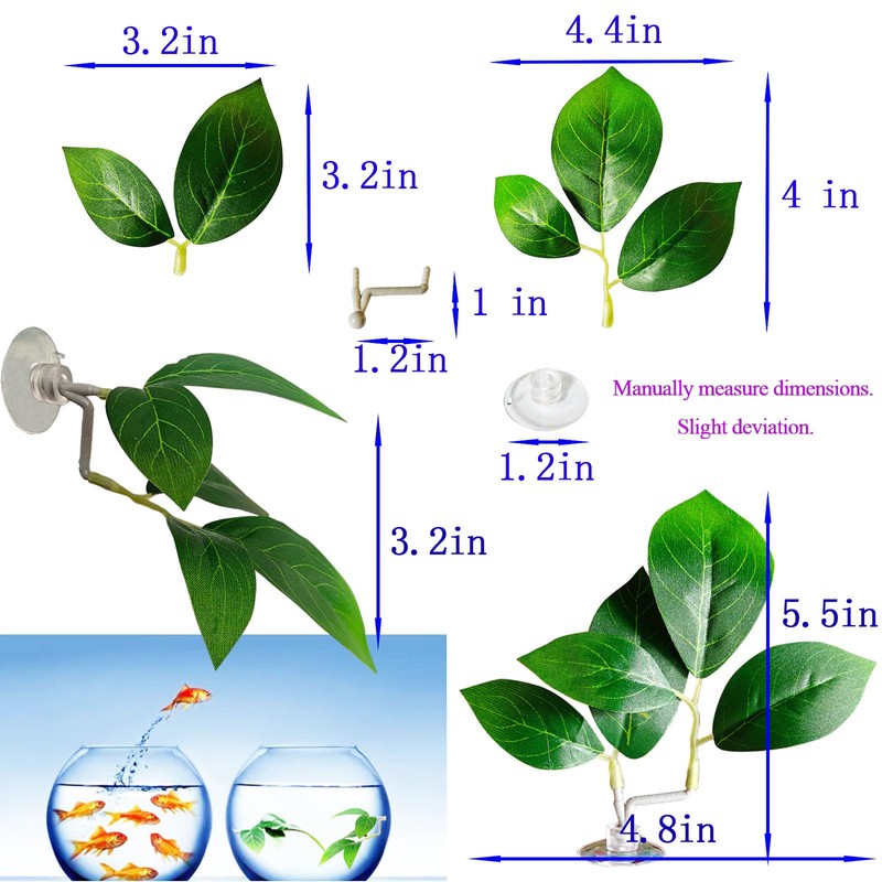 AncBace Fish Leaf Pad Fish Tank Accessories Aquarium Décor Simulating