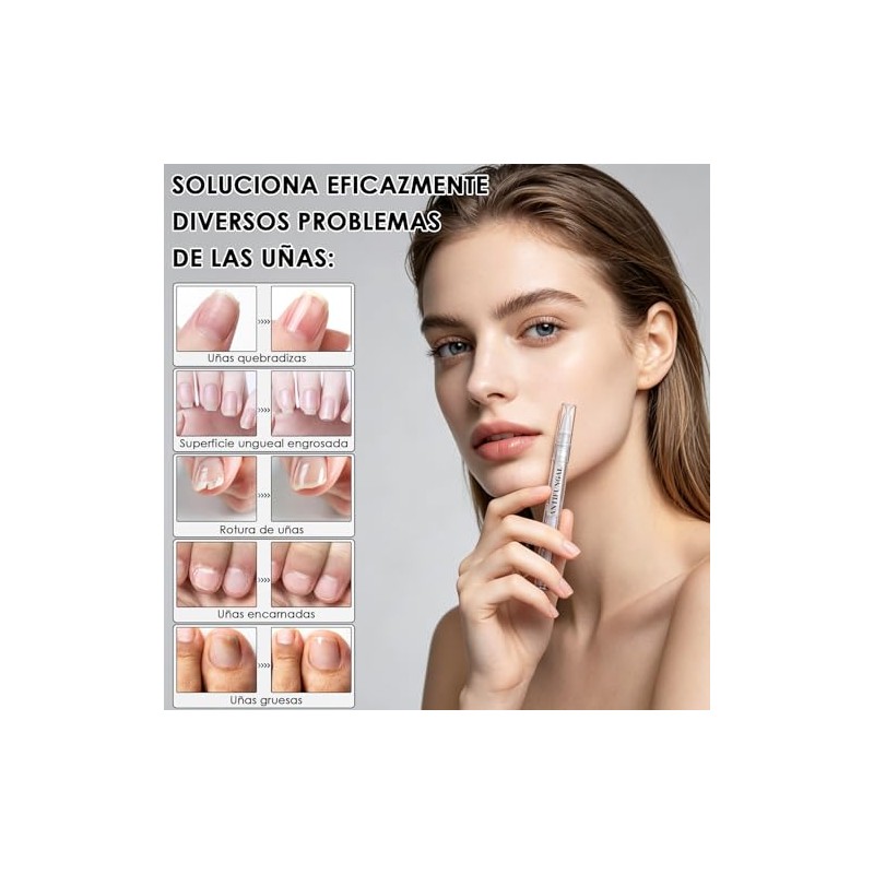 SINYI 2PCS lapiz antihongos,Lapiz Restaurador de Uñas，Producto portátil para el
