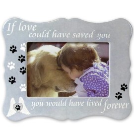 Banberry Designs Pet Memorial Photo Frame If Love Could Have Saved You Pet Picture Frame #2366