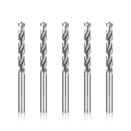 2.8mm Drill Bits Solid Carbide Drill Bits, Metric Drill Bit Set, Tungsten Carbide Drill Bit Set for Stainless Steel Hardened Steel Cast Iron Alloy Copper, 5 Pcs