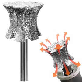 Faster Cooling Pet Nail Grinder Bit Sawtooth Head, Anti-Clogging Diamond Dog Nail Grinding Tip for 1/8" Dremel Rotary Tools & Many Brands for Small Medium Large & Anxious Dogs - SuperC 60#