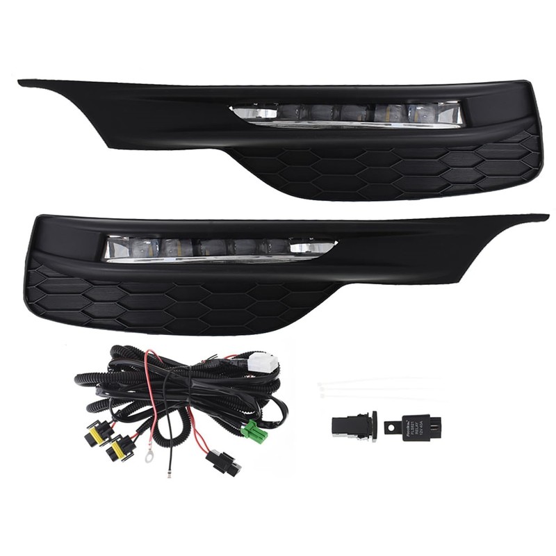 Nurniacl 1 Pair Fog Lights Assembly with Bezel Wiring Harness