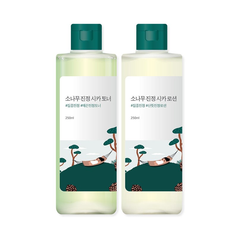 roundlab 라운드랩 소나무 진정 시카 토너 250ml x 로션 250ml