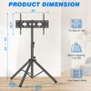 Rfiver Tripod TV Stand, Portable TV Stand Mount for 37-80
