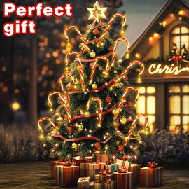 Solar Candy Cane Lights – 12-Piece Set, 22 Inch Outdoor Christmas Pathway Lights, 8 Lighting Modes with Memory Function, Solar-Powered Holiday Decorations for Garden, Yard, Walkway, Party, Driveway