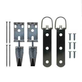 Picture Hang Solutions Mirror Hanging Kit with Hangers and Leveling Hardware - 100 lbs - Heavy Duty ...
