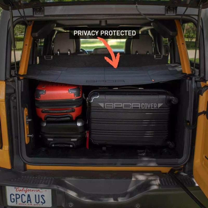 GPCA Bronco Cargo Cover -compatible with Ford Bronco 2021+ Hardtop