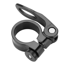 DAUERHAFT High Quality Aluminium Alloy Seat Post Clamp 28.6 mm 25.4 mm Inner Diameter Multiple Colours Seat Post Clamp for Bikes (Black)