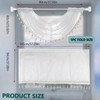 Yitexin Graceful White Sheer Valances for Windows, Semi Swag Curtains