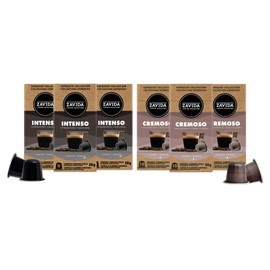 Zavida Non Flavored Variety Pack Intenso & Cremoso Espresso Single Serve Capsule, 5 g, 6 x 10 pack, (60 count)