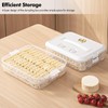 Lunhoo 4 Layer Dumpling Box, Food Storage Containers with Lid