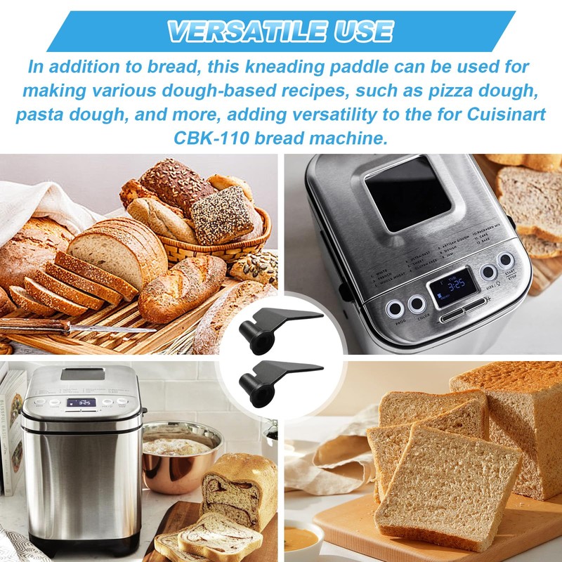 for Cuisinart CBK-110KP Kneading Paddle,Bread Machine Paddle Replacement -2Pack