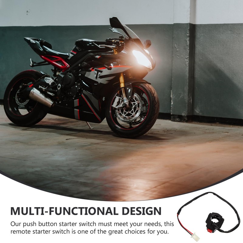 ULTECHNOVO Remote Motorcycle Starter Horn Function Easy to Install Handlebar