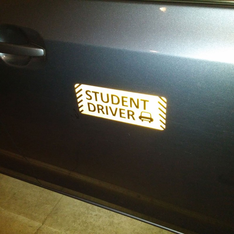 TOTOMO Student Driver Magnet Sticker - (Set of 2) 10"x4"