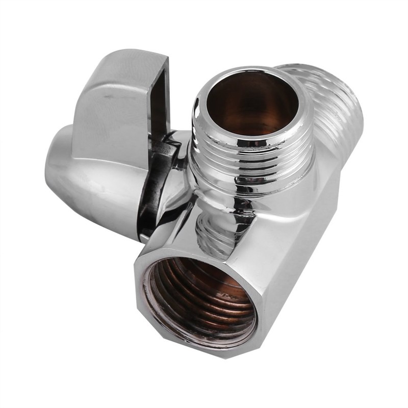 Three-Way Shower Diverter 3 Way Brass Chrome Diverter G 1/2"