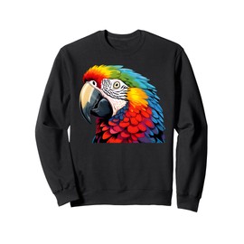 Colorful Macaw Parrot Vibrant Rainforest Birds Party Parrot Sweatshirt
